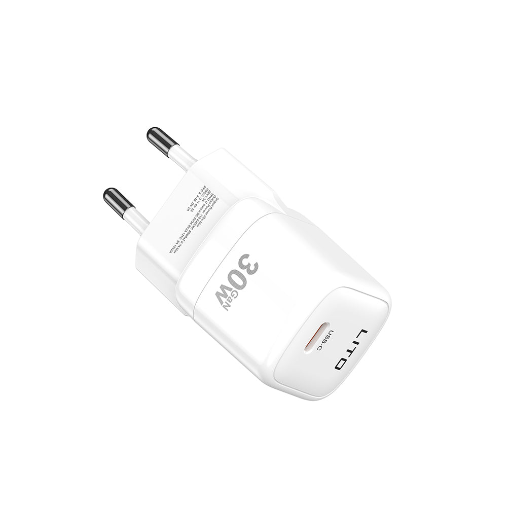 Incarcator Retea Lito LC11, 30W, 3A, 1 x USB-C, Alb