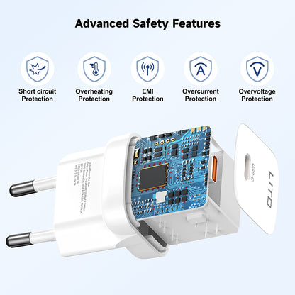 Incarcator Retea Lito LC11, 30W, 3A, 1 x USB-C, Alb