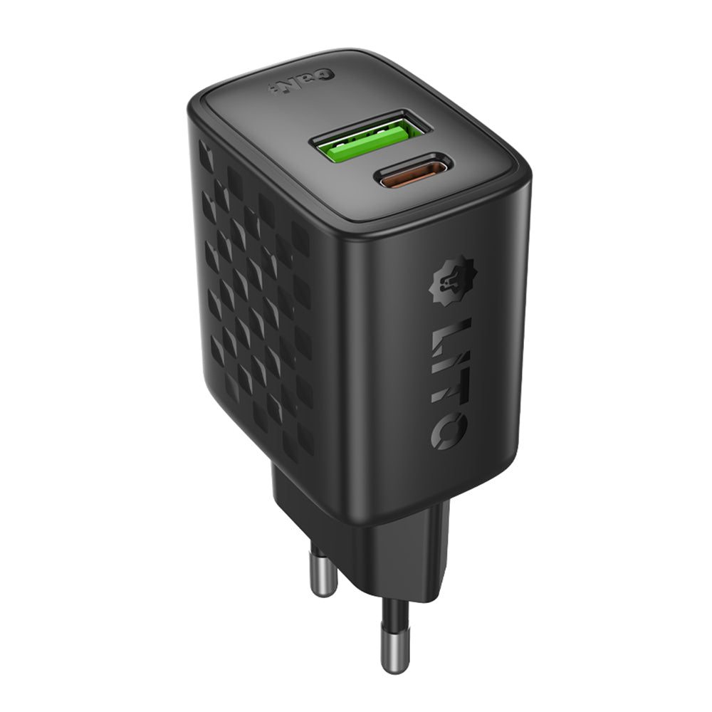 Incarcator Retea Lito LC19, 30W, 3A, 1 x USB-A - 1 x USB-C, Negru
