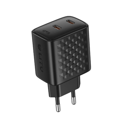 Incarcator Retea Lito LC22, 45W, 3A, 2 x USB-C, Negru