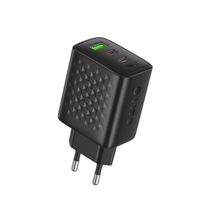 Incarcator Retea Lito LC25, 65W, 3.25A, 1 x USB-A - 2 x USB-C, Negru