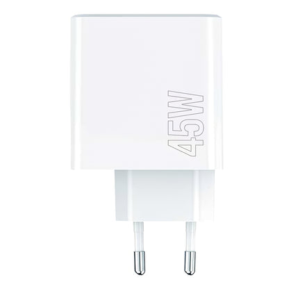 Incarcator Retea MaXlife MXTC-07-45AC, 45W, 3A, 1 x USB-A - 1 x USB-C, Alb