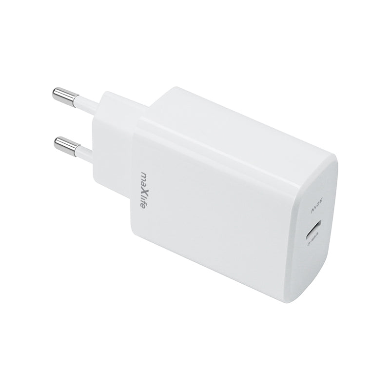 Incarcator Retea MaXlife MXTC-10-30C, 30W, 3A, 1 x USB-C, Alb