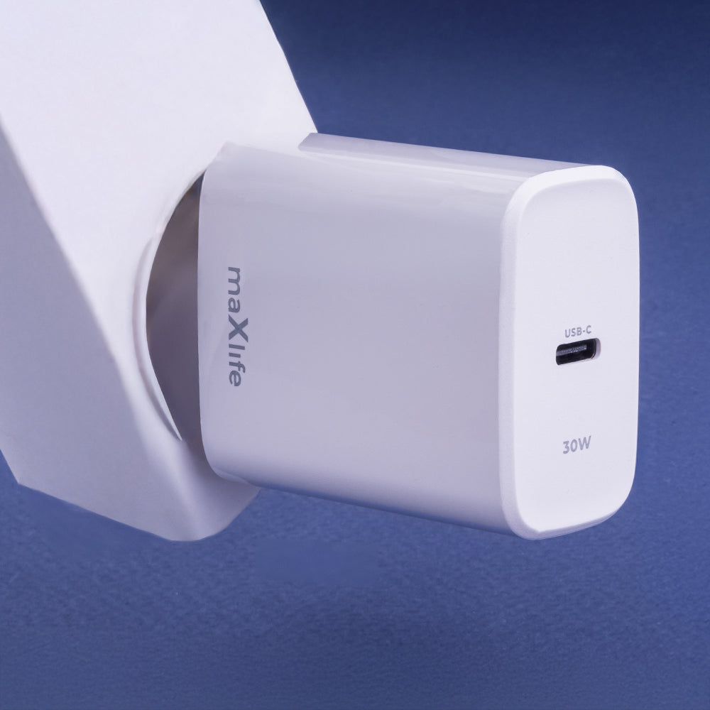 Incarcator Retea MaXlife MXTC-10-30C, 30W, 3A, 1 x USB-C, Alb