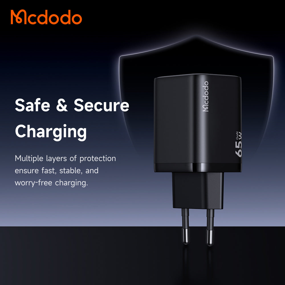 Incarcator Retea McDodo CH-0850 Ultimate Mini, 65W, 3.25A, 1 x USB-C, Negru