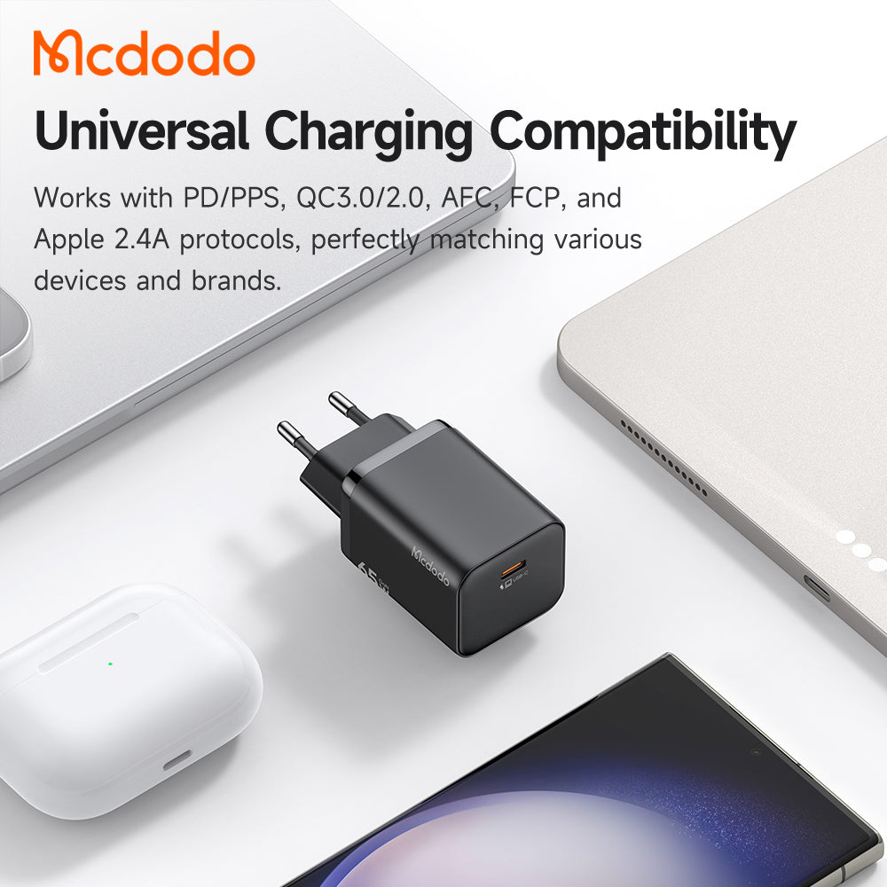 Incarcator Retea McDodo CH-0850 Ultimate Mini, 65W, 3.25A, 1 x USB-C, Negru
