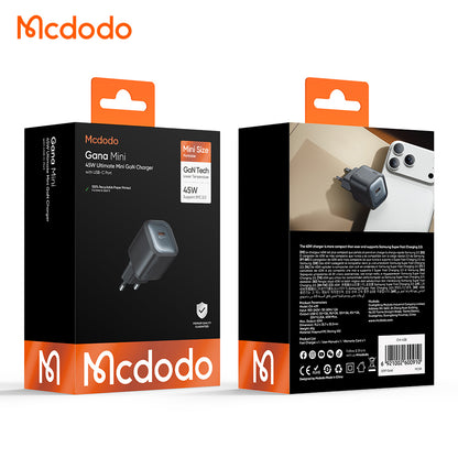 Incarcator Retea McDodo CH-4391 Ultimate Mini, 45W, 3A, 1 x USB-C, Negru