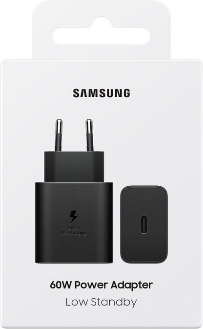 Incarcator Retea Samsung, 60W, 3A, 1 x USB-C, Negru EP-T6010NBEGWW