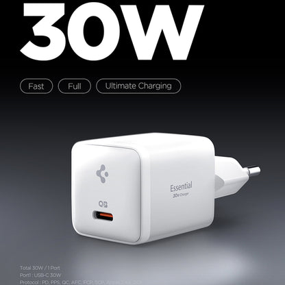 Incarcator Retea Spigen EE301EU Essential, 30W, 3A, 1 x USB-C, Alb ACH09492