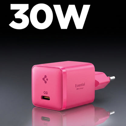 Incarcator Retea Spigen EE301EU Essential, 30W, 3A, 1 x USB-C, Roz ACH10449