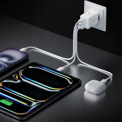 Incarcator Retea Spigen EE473EU Essential, 47W, 3A, 1 x USB-A - 2 x USB-C, Alb ACH09464