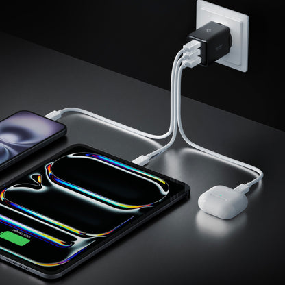 Incarcator Retea Spigen EE473EU Essential, 47W, 3A, 1 x USB-A - 2 x USB-C, Negru ACH09465