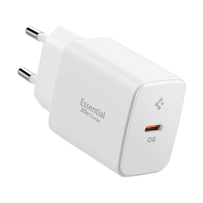 Incarcator Retea Spigen Essential, 20W, 3A, 1 x USB-C, Alb ACH08701