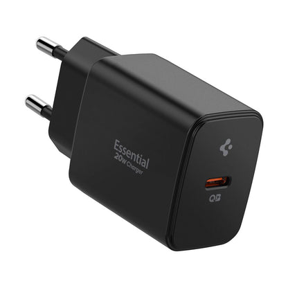 Incarcator Retea Spigen Essential, 20W, 3A, 1 x USB-C, Negru