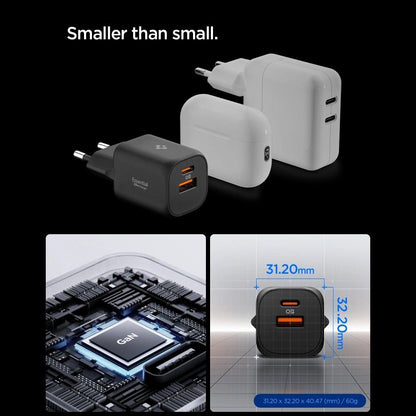 Incarcator Retea Spigen Essential, 35W, 3A, 1 x USB-A - 1 x USB-C, Alb