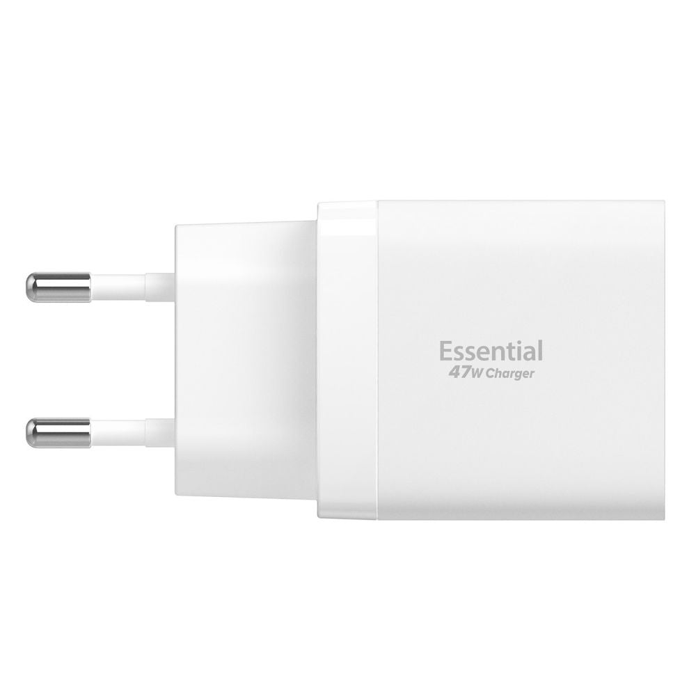 Incarcator Retea Spigen Essential, 47W, 3A, 2 x USB-C, Alb