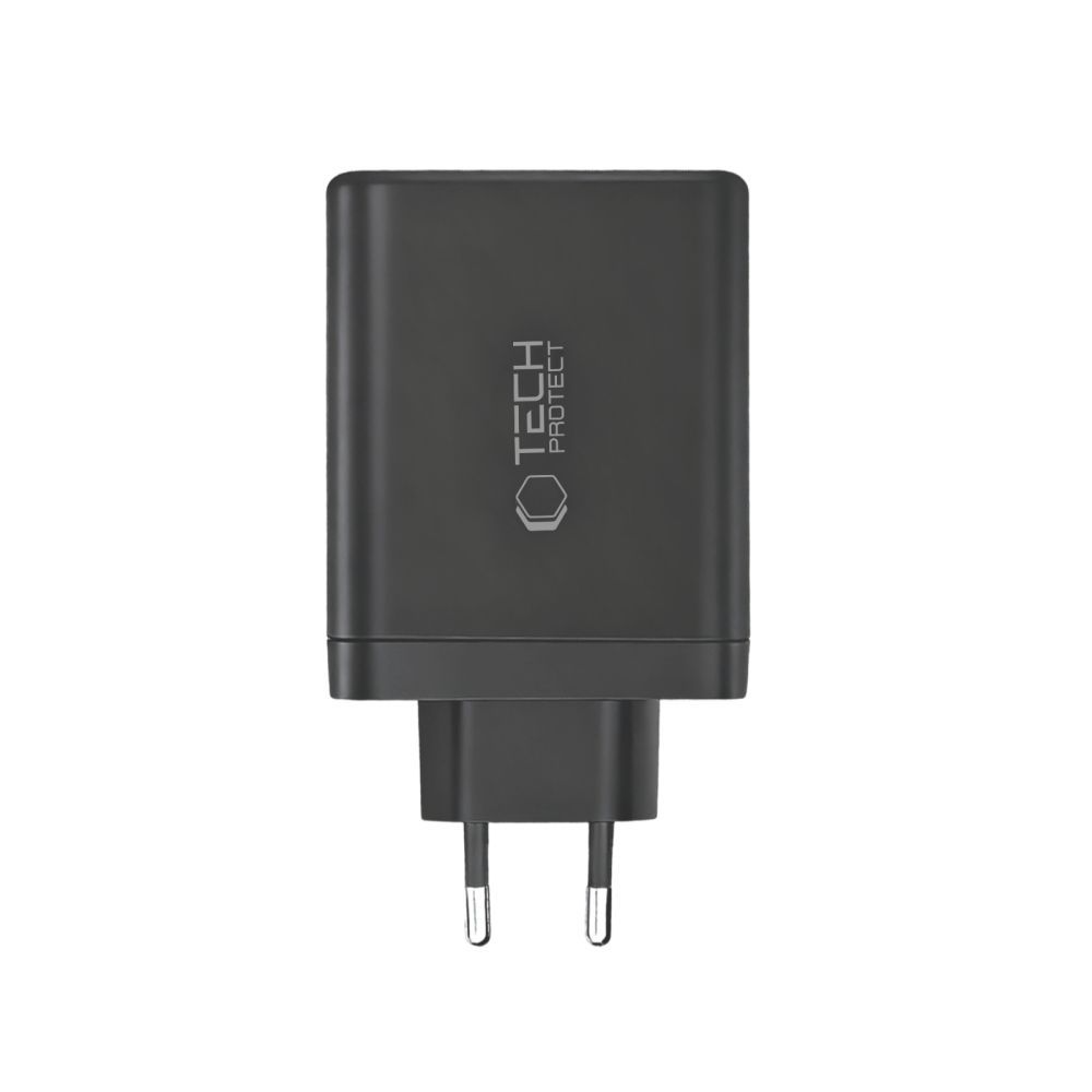 Incarcator Retea Tech-Protect NC140W-GAN, 140W, 5A, 1 x USB-A - 3 x USB-C, Negru