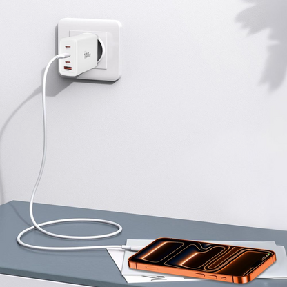 Incarcator Retea Tech-Protect NC140W-GAN, 140W, 5A, 1 x USB-A - 3 x USB-C, Alb
