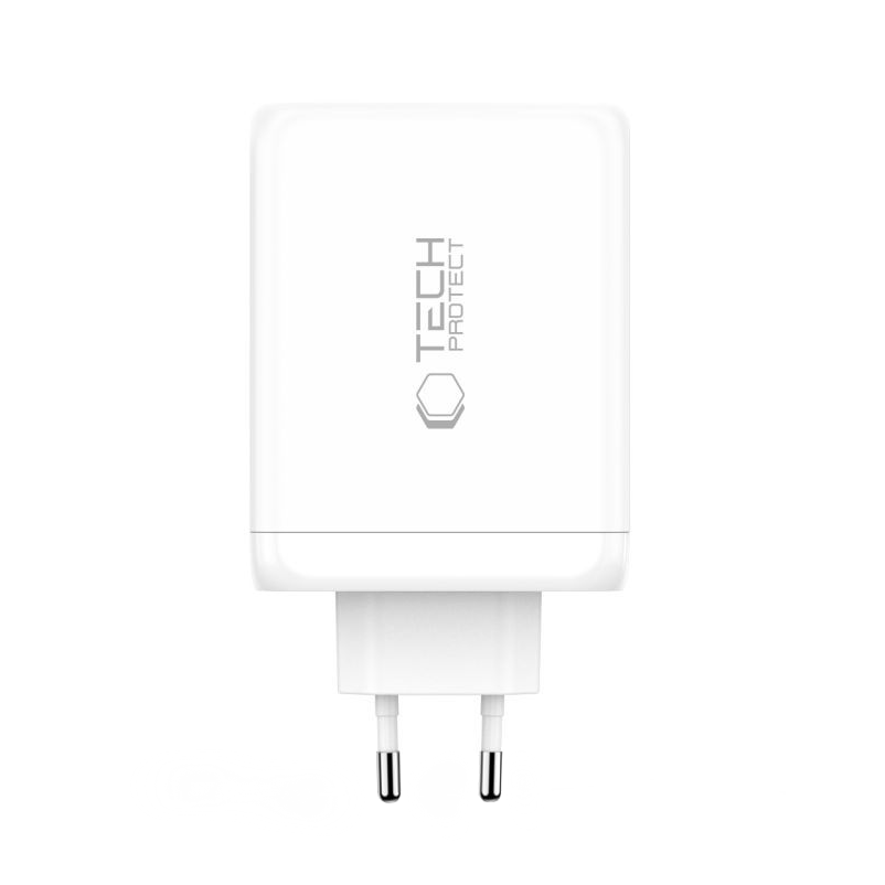 Incarcator Retea Tech-Protect NC200W-GAN, 200W, 5A, 1 x USB-A - 3 x USB-C, Alb