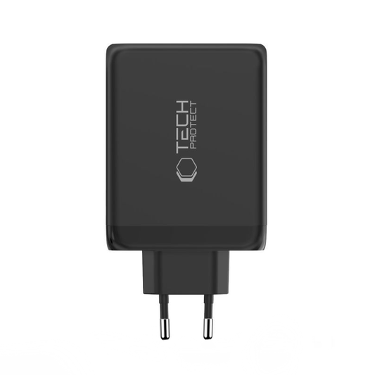 Incarcator Retea Tech-Protect NC200W-GAN, 200W, 5A, 1 x USB-A - 3 x USB-C, Negru