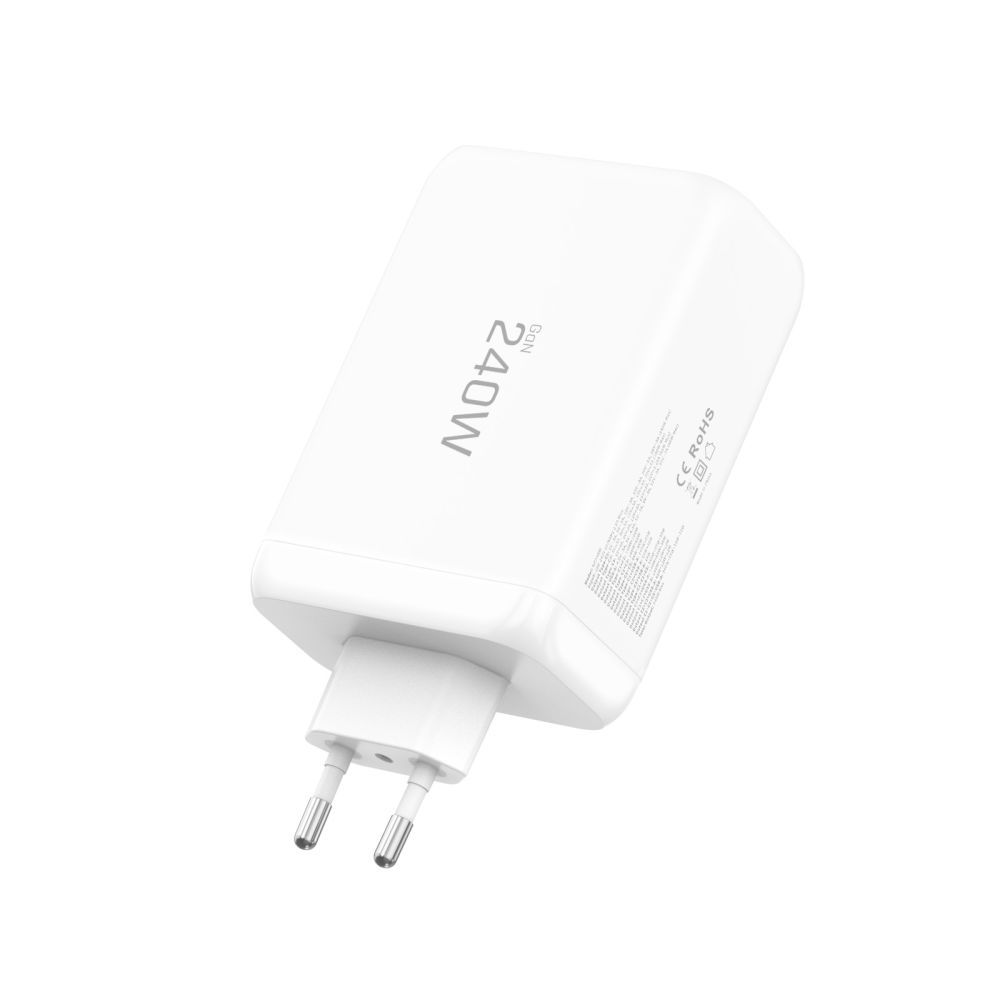 Incarcator Retea Tech-Protect NC240W-GAN, 240W, 5A, 1 x USB-A - 3 x USB-C, Alb