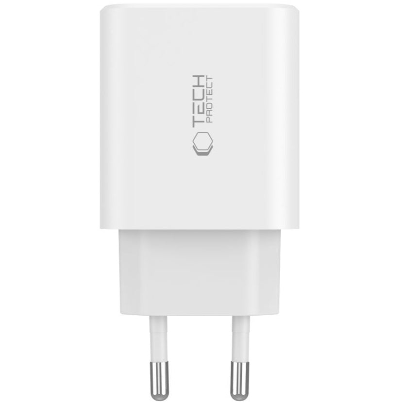 Incarcator Retea Tech-Protect NC30W, 30W, 3A, 1 x USB-A - 2 x USB-C, Alb