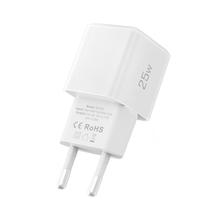 Incarcator Retea Tech-Protect NCM25, 25W, 3A, 1 x USB-C, Alb