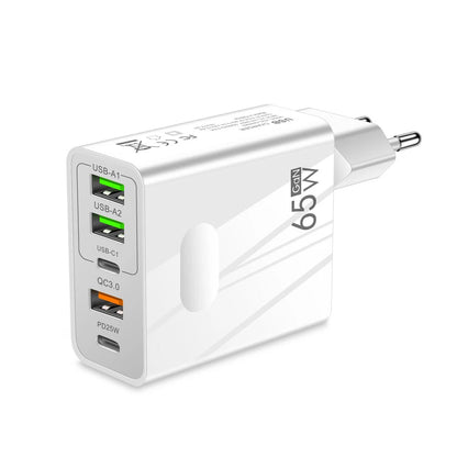 Incarcator Retea Techsuit CHC1 PentaXPower, 25W, 3A, 3 x USB-A - 2 x USB-C, Alb
