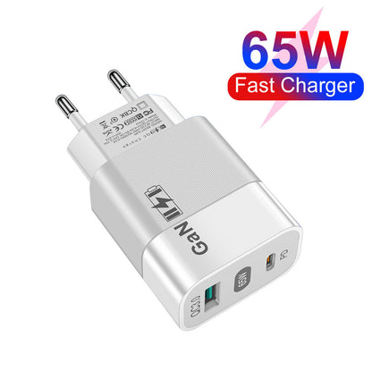 Incarcator Retea Techsuit CHPD131, 65W, 3.25A, 1 x USB-A - 1 x USB-C, Alb