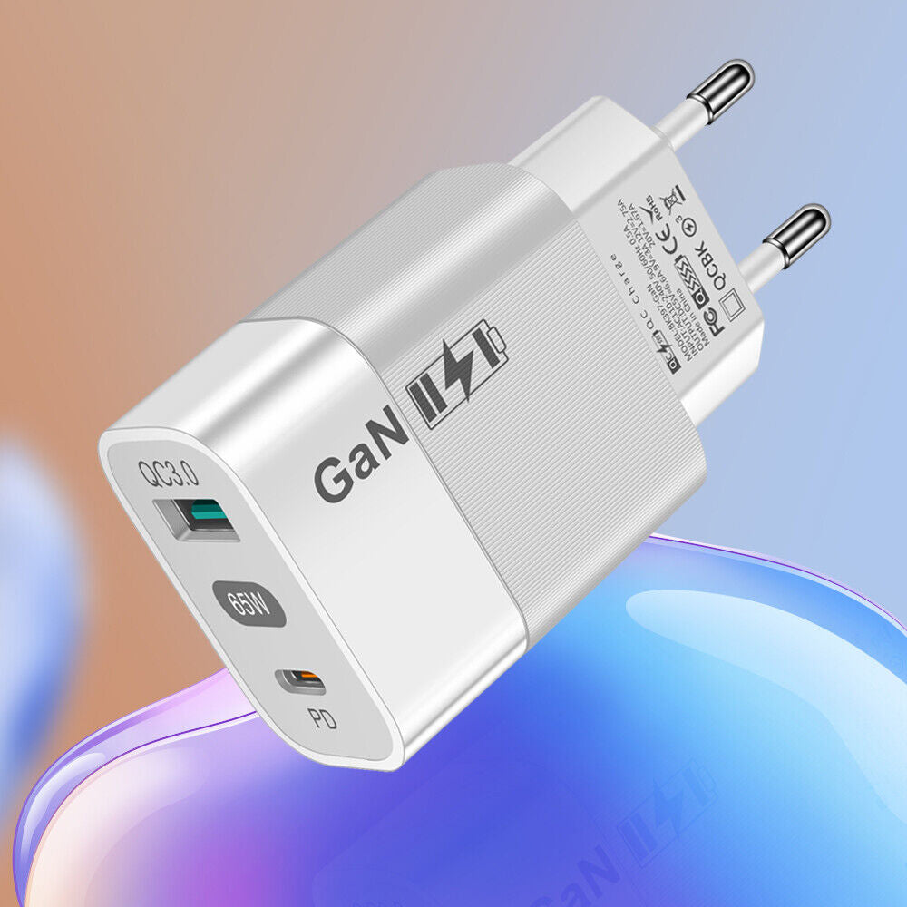 Incarcator Retea Techsuit CHPD131, 65W, 3.25A, 1 x USB-A - 1 x USB-C, Alb