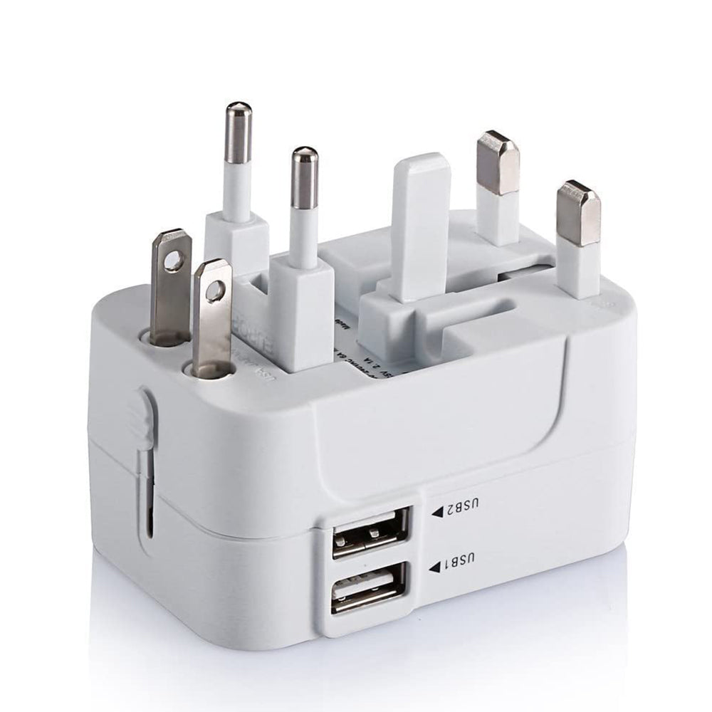 Incarcator Retea Techsuit HHT202 Travel, 10W, 2A, 2 x USB-A, Alb