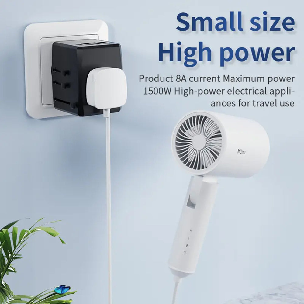 Incarcator Retea Techsuit HHT904-B1 Travel, 15W, 3A, 3 x USB-A - 1 x USB-C, Negru