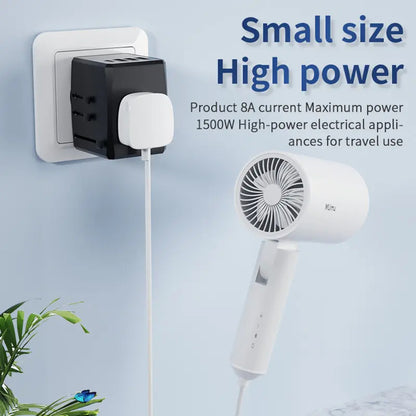 Incarcator Retea Techsuit HHT904-B1 Travel, 15W, 3A, 3 x USB-A - 1 x USB-C, Negru