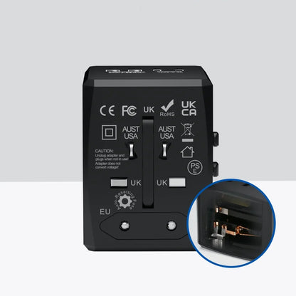 Incarcator Retea Techsuit HHT904-B2 Travel, 20W, 3A, 2 x USB-A - 2 x USB-C, Negru