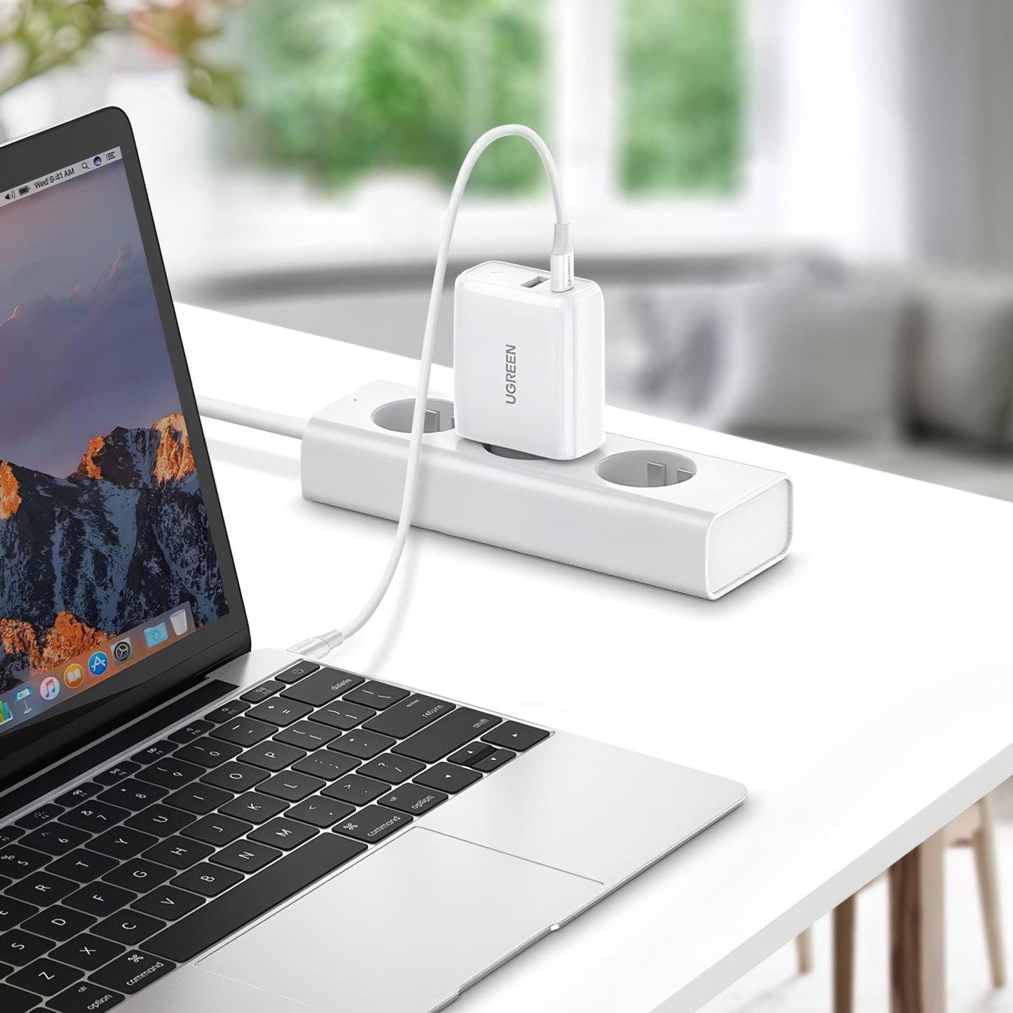 Incarcator Retea UGREEN CD170, 36W, 3A, 1 x USB-A - 1 x USB-C, Alb