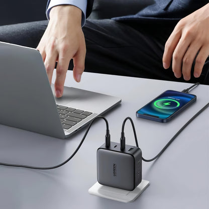 Incarcator Retea UGREEN CD226, 100W, 3A, 1 x USB-A - 3 x USB-C, Negru