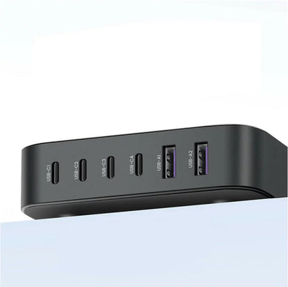 Incarcator Statie UGREEN CD271 Nexode, 200W, 5A, 2 x USB-A - 4 x USB-C, Gri