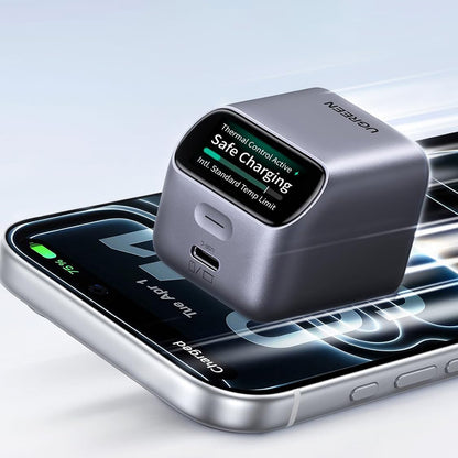 Incarcator Retea UGREEN Nexode Pro X740 (25419B) Display, 45W, 3A, 1 x USB-C, Gri
