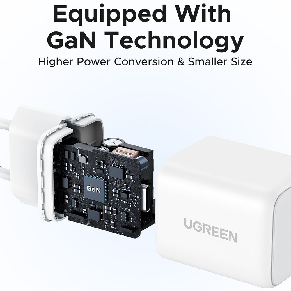 Incarcator Retea UGREEN X512, 20W, 3A, 1 x USB-C, Alb
