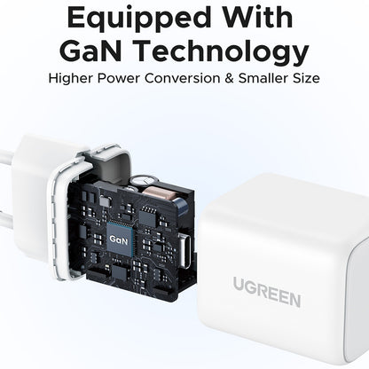 Incarcator Retea UGREEN X512, 20W, 3A, 1 x USB-C, Alb