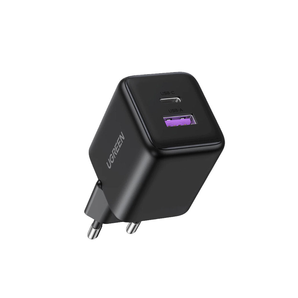 Incarcator Retea UGREEN X516, 30W, 3A, 1 x USB-A - 1 x USB-C, Negru