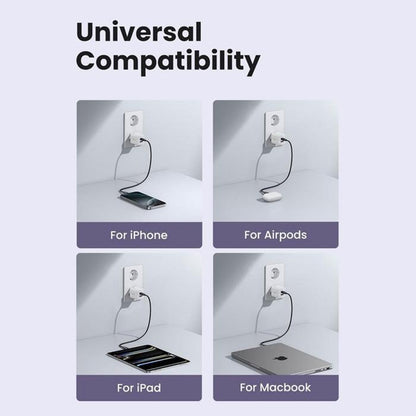 Incarcator Retea UGREEN X516, 30W, 3A, 1 x USB-A - 1 x USB-C, Roz