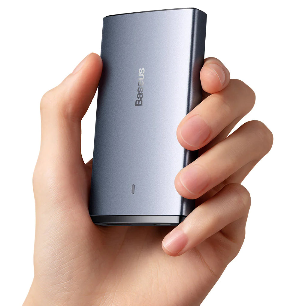Incarcator Retea Cu Cablu USB-C Baseus GaN5 Pro Ultra Slim, 65W, 3.25A, 1 x USB-C, Gri CCGP150113