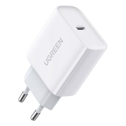 Incarcator Retea UGREEN CD137, 18W, 3A, 1 x USB-C, Alb