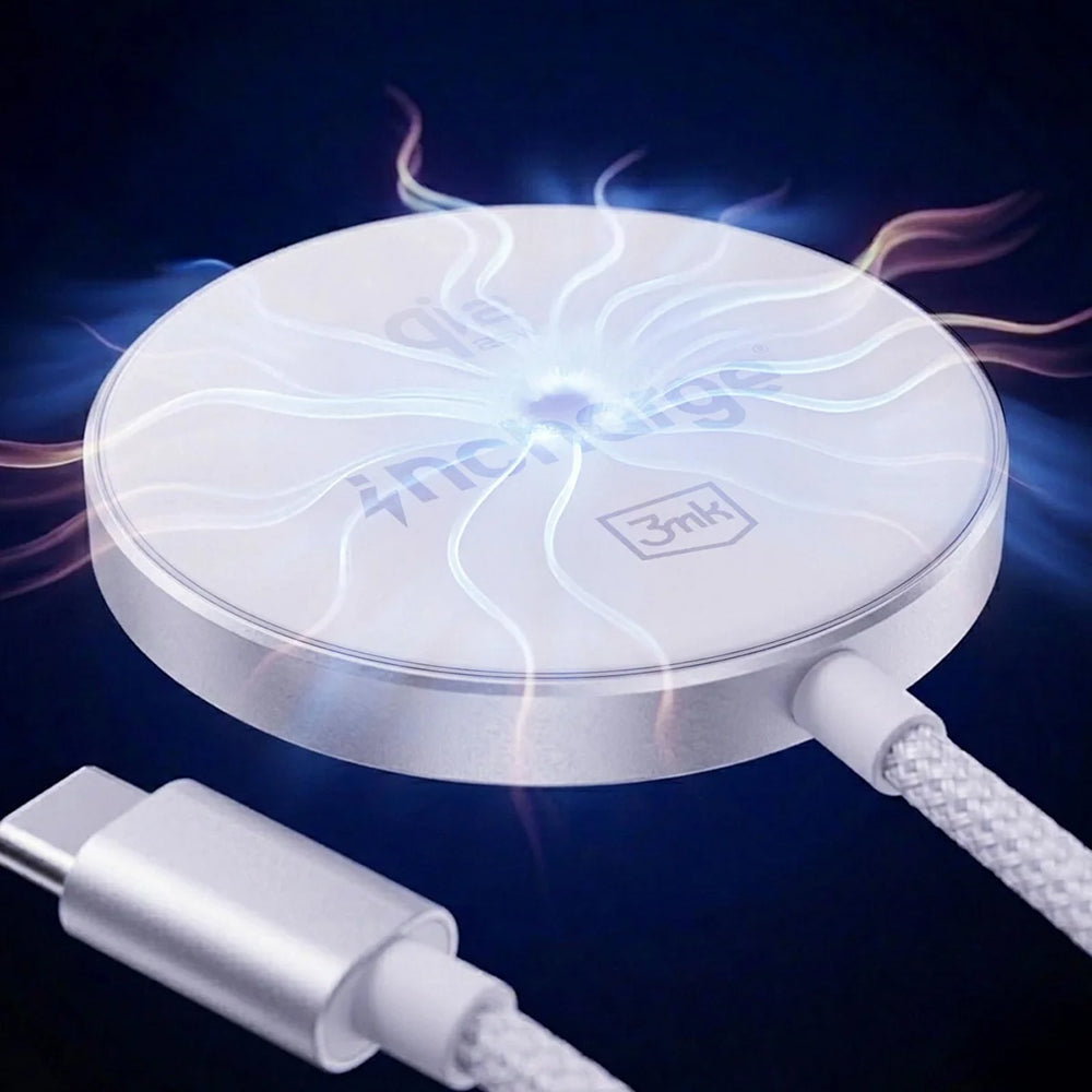 Incarcator Retea Wireless 3MK Align, 25W, Alb