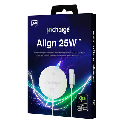 Incarcator Retea Wireless 3MK Align, 25W, Alb