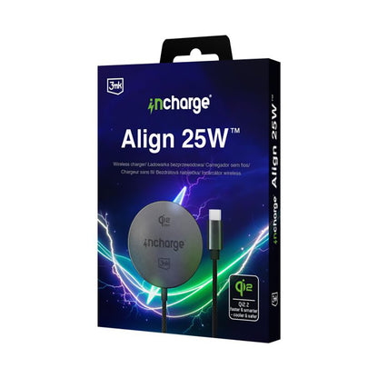 Incarcator Retea Wireless 3MK Align, 25W, Negru