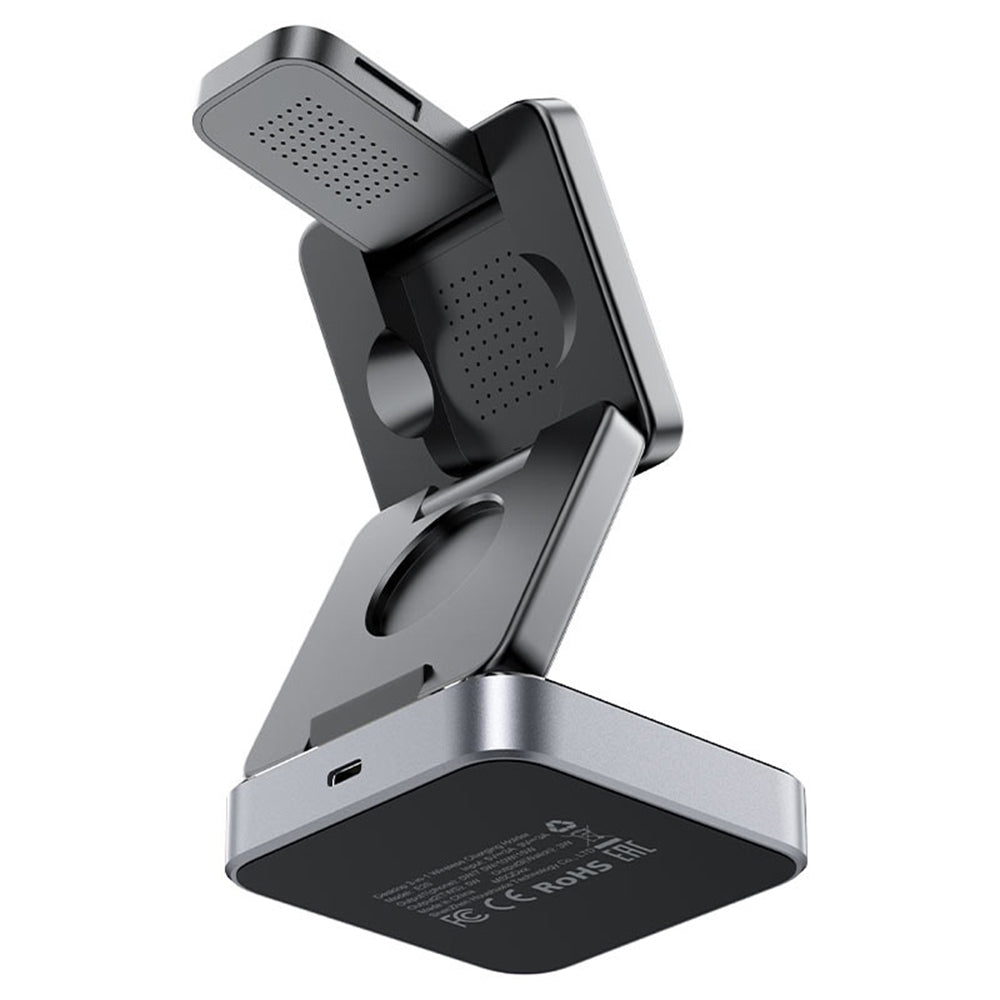 Incarcator Retea Wireless Acefast E21 3in1, 23W, 1.67A, Gri