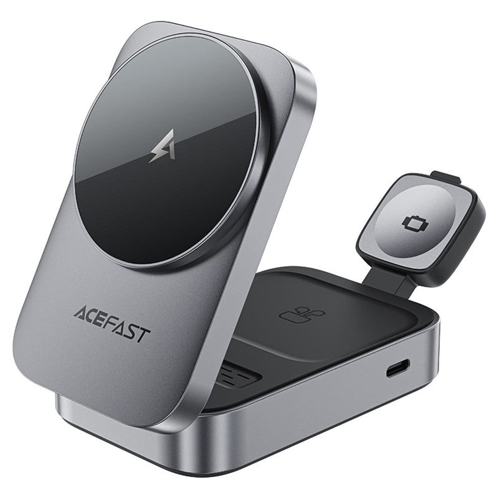 Incarcator Retea Wireless Acefast E22 3in1, 22.5W, 1.67A, Gri