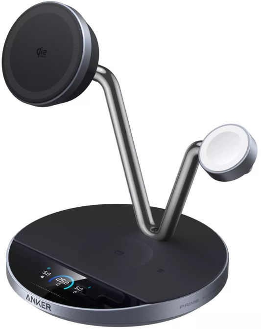 Incarcator Retea Wireless Anker Prime MagGo AirCool 3in1, 25W, Negru B25X7G11